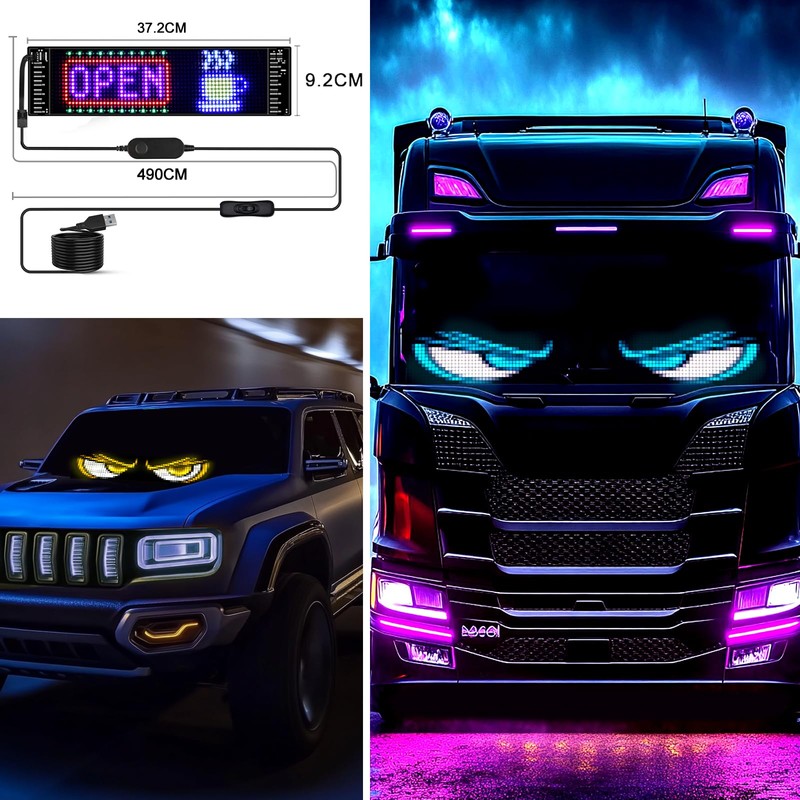 Set of 2 LED Eyes for Truck and Car, 37