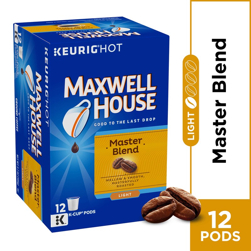 Maxwell House Master Blend Light Roast K-Cup Coffee Pods (12
