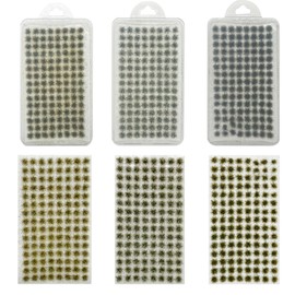 Woohome Pack of 312 Static Grass Tuft Miniature Snow Static Grass Tufts Scenics Grass Tufts for Miniature Tabletop Games Model Railway