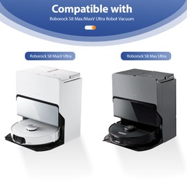 Accessories Kit for Roborock S8 Max/MaxV Ultra Robot Vacuum, 1Set Main Brushes, 4 Filters, 4 Mop Cloths, 4 Edge Mop Cloths, 6 Dust Bags,6 Side Brushes, 1 Self-Main Brush, 1Cleaning Brush, 1Screwdriver