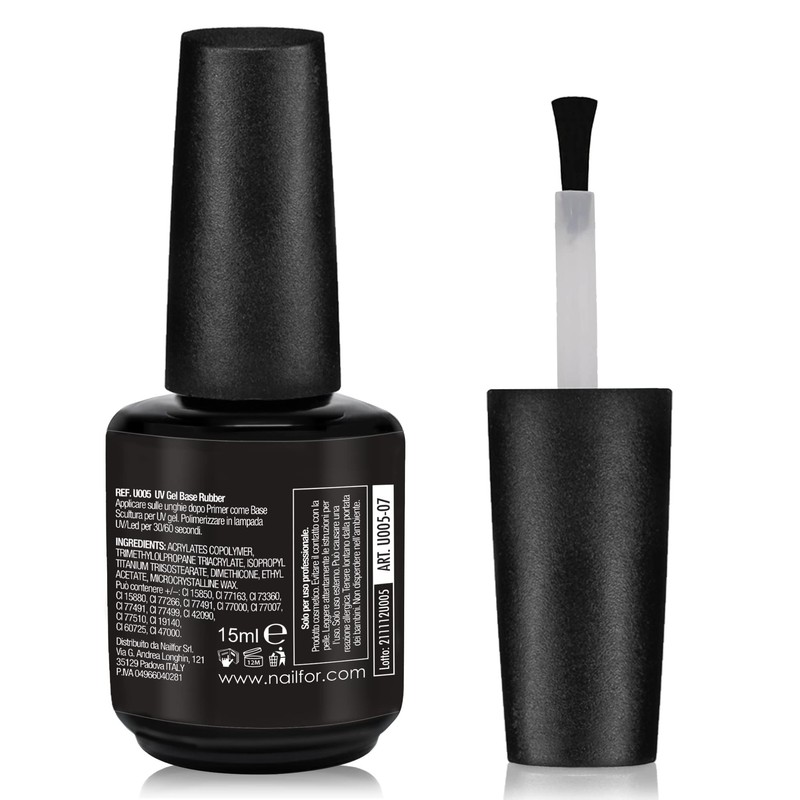 NAILFOR Base Rubber Nude Light 15ml - Base Gel Semi-Permanent