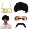 JeryWe Men's Wig 70s 80s Disco Dude Dirt Bag Wig