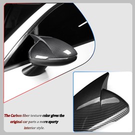 MXkanos Side Mirror Cover, for Kia K5/Optima 2021 2022 2023 2024 2025, Carbon Fiber Side Rear Mirror Covers Body Kit Accessories for Cars