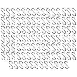 Pack of 100 Mini S Connectors S-shaped Wire Hooks for DIY Crafts Hanging Jewellery Key Rings and Tags