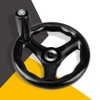 1PC 12*125mm Black Round 3 Spoke Hand Wheel for Lathe