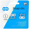 KMC Snap-On EPT Single Speed Chain Joining Links, Dark Silver,