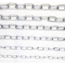 Ali's DIY Strong BZP Bright Zinc Plated Heavy Duty Steel Chain 4MM - 0.5 Metre (Half Metre) Custom Cut Length