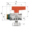 Simplex KFE F10648 Solar Ball Valve with Hose Connection Passage