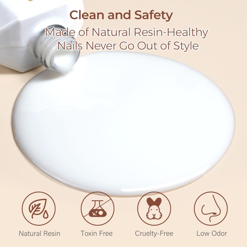 AILLSA Milky White Gel Nail Polish Natural Nude Jelly Gels