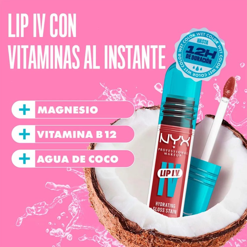 NYX PMU Lip IV, Gloss Serum Hidratante efecto tinta 5
