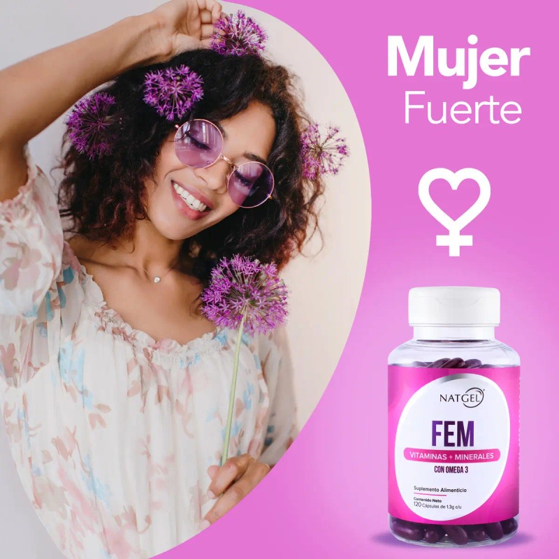 Fem Multivitamínico 120 Softgels Suplemento Integral Mujeres Apoyo Nutricional Completo