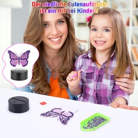 Homgaty Gifts for Girls 5 6 7 8 9 10 Years, Craft Set Diamond Painting Children Girls, Creative Night Light Crafts on Children's Birthday, Christmas Gifts for Girls 6-12 Years