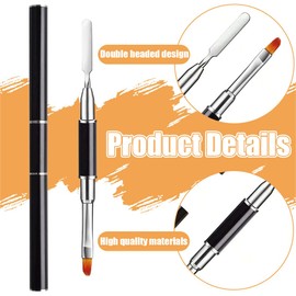 Magic Extender Gel Tool with Two Ends, 1 Piece, Nail Gel Brush, Dual-Ended Polygel Brush & Picker, 2 in 1 Brush & Spatula, for Acrylic Nails Extension Colouring Manicure Tool