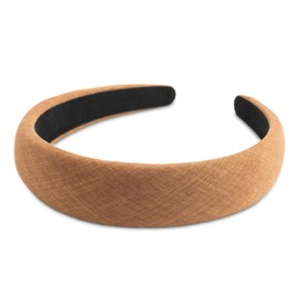 SXQLYH Headband Padded Fabric Headband - Padded Headband for Women - Beautiful Women's Headband Hair Accessories Headband Wide Padded Headband for Women Girls (Brown)