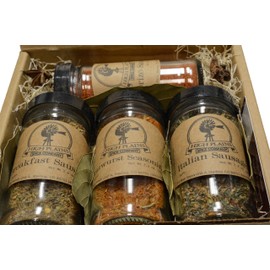 Sausage Seasoning Sampler Gift Set of 4 ~ Gift Set by High Plains Spice Company ~ Gourmet Meat Spice Blends & Rubs For Beef, Chicken, Veggies & All Recipes ~ Spice Blends Handcrafted In Colorado, USA