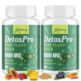 Jovianoy 1000 MG Gentle Detox Cleanse, High-Potent, Gut Cleanse & Detox Capsules for Women & Men, Natural Detoxification, Colon, Liver, Antioxidant & Digestive Support, 120 Capsules