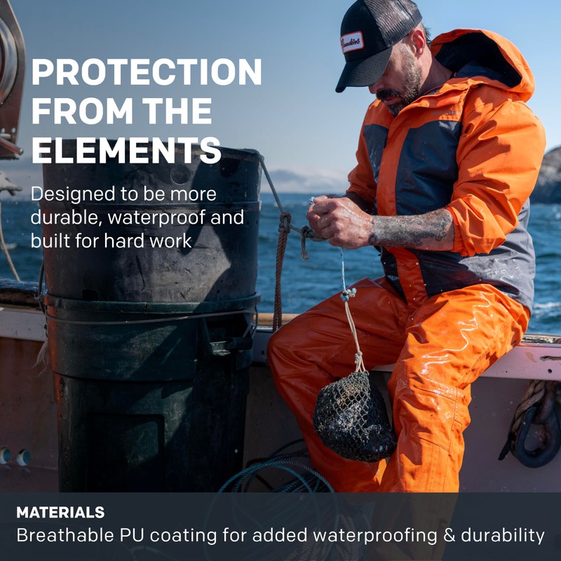 Grundéns Men’s Full Share Jacket | Waterproof, Breathable, Black, Large