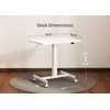 Claiks Mobile Standing Desk, Small Rolling Workstation With Wheels, Pneumatic