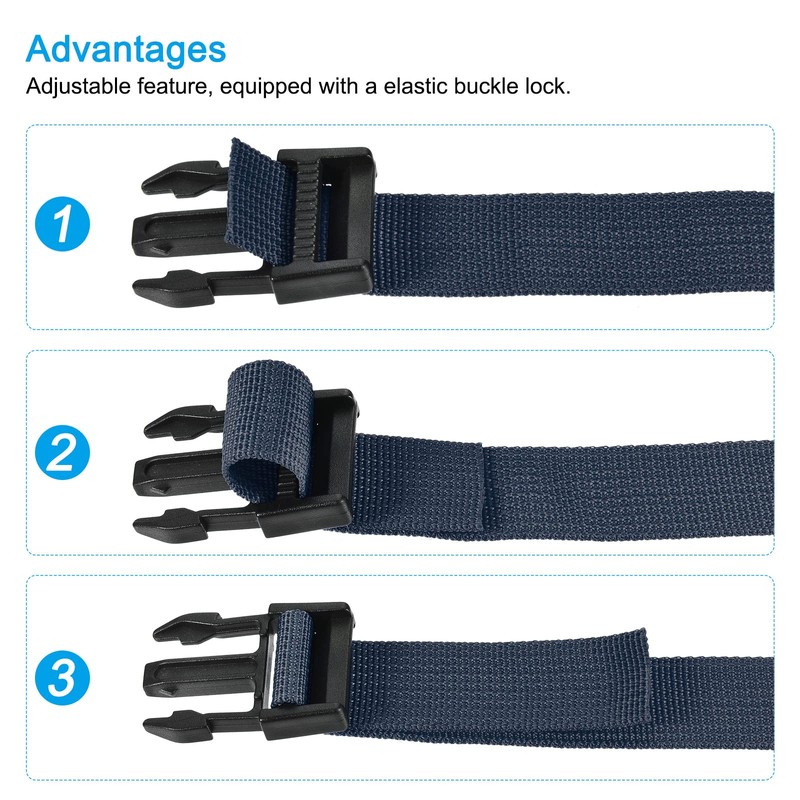 sourcing map Utility Strap with Buckle 1x20 Inch Polyester Quick