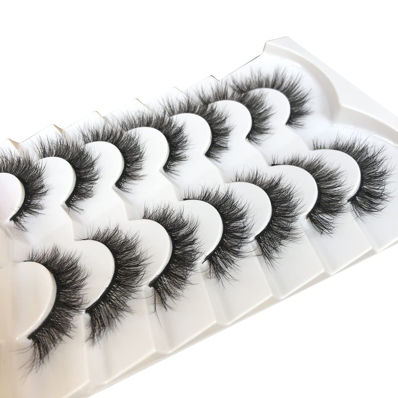 Pooplunch False Eyelashes Cat Eye Look Natural Fluffy Lashes Wispy