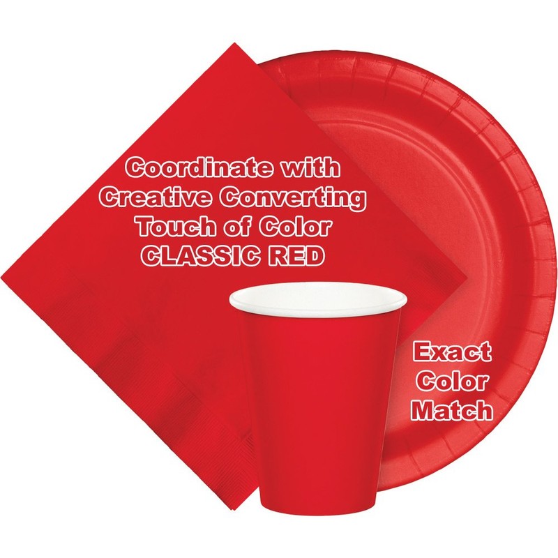 Creative Converting Party Supplies, One Size, Classic Red