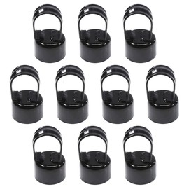 Plum Fittings Black Chain Link Fence Loop Caps | Eye Top Rail Cap | 1 5/8" x 1 3/8" (Pack of 10 Caps)