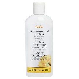 GIGI Effortless Total Body Hair Removal Lotion 8 Ounce with Cocoa Butter Vitamins