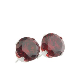 pewterhooter London Collection Large Women's Dark Orange Sparkling Sterling Silver Stud Earrings with Gift Box.