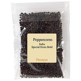 Whole Special Extra Bold Indian Black Peppercorns By Penzeys Spices 3.2 oz 3/4 cup bag (Pack of 1)