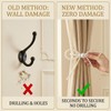 No Drill Magnetic Curtain Tiebacks, 2 Pcs Elegant Pearl Bow
