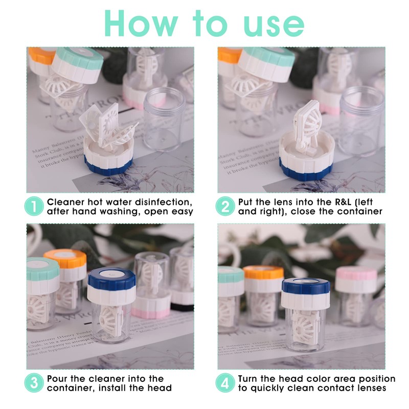 Sibba 5 Pieces Manually Contact Lens Washer Cleaner, Lens Cleaning