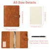 ANOMM A5 Ring Binder Notebook PU Leather Diary, Refillable Notebook