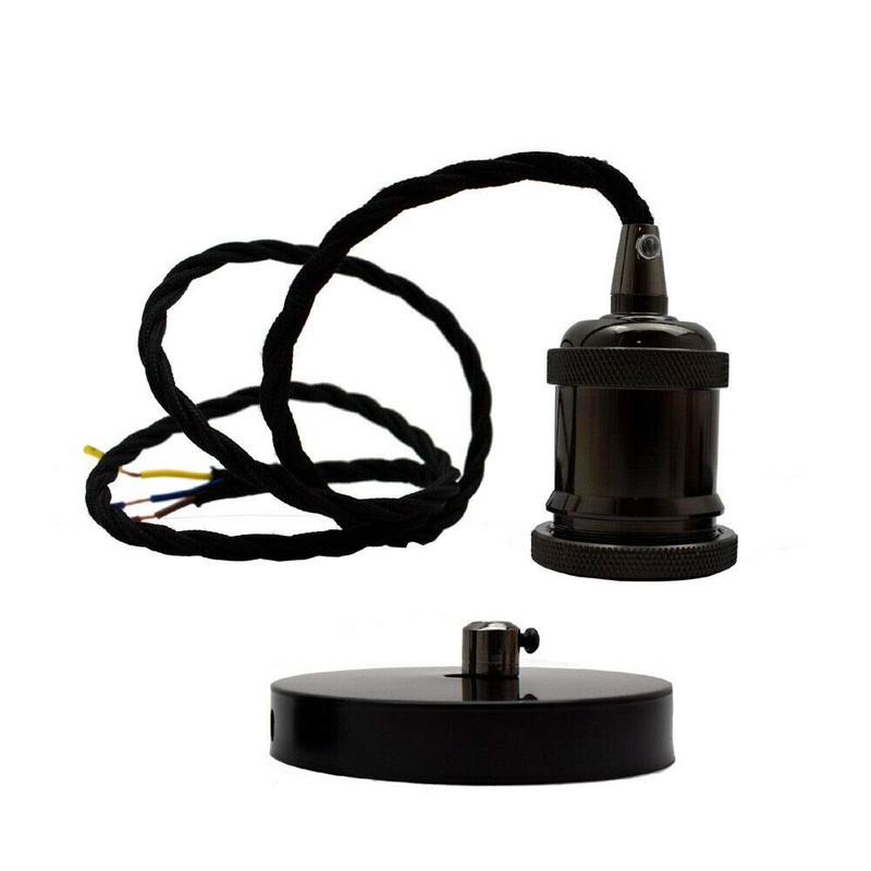 UK Light Lamp Pendant Fitting Ceiling Lighting E27 Suspension Set