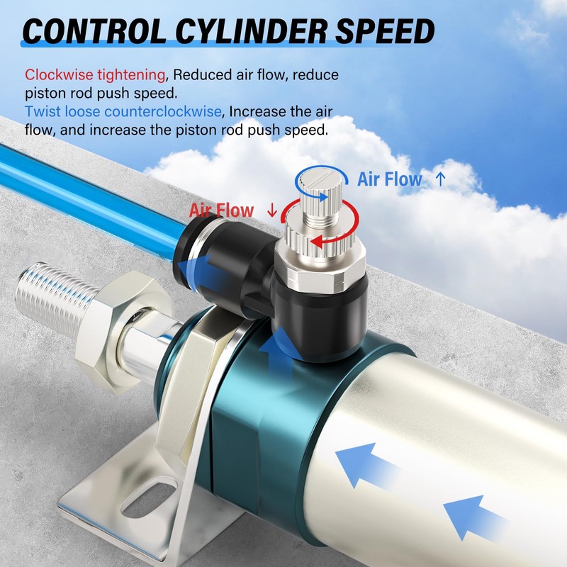 TAILONZ PNEUMATIC 3 Pack SL-5/32-N2 Push to Connect Air Line