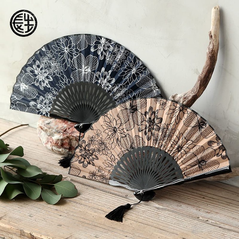 Osaka Choseido Folding Fan, Women's, Stylish, Business, Folding Bag, Handkerchief