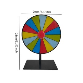 Oshhni Tabletop Prize Turntable Set Fortune Wheel with Erasable Pen Smooth Surface Color Rotating Wheel Roulette Wheel for Classroom, 15 Grid