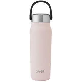 S'well Recycled Stainless Steel Explorer with Insulated Lid and Handle, 24oz, Himalayan Salt, Triple Layered Vacuum Insulated Containers Keeps Drinks Cold for 36 Hours and Hot for 8