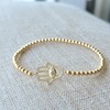 Anela 14kt Gold Filled Hamsa with Evil Eye Pendant Bracelet,