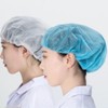 Non-Woven Sanitary Hair Cap, Double Band, 100 Count (M50209) - Kitchen/Cooking Hat White 100 Count 2ea