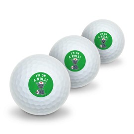 GRAPHICS & MORE I'm on a Roll Sushi Funny Humor Novelty Golf Balls 3 Pack