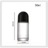 LiZEROGDAX 2Pcs 50ML Black Clear Empty Glass Essential Oil Roller