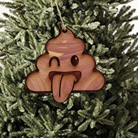 HipFlaskPlus Poop - Cedar Ornament