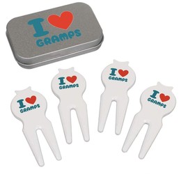 Azeeda 'I Love Gramps' Golf Divot Tool/Repair Fork Gift Set (GO00058707)