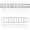 60 Pcs Metal Drapery Rings & Curtain Hooks, 30 mm