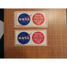 VINTAGE Nasa Real 1967 Decal/Sticker Repro CRITICAL SPACE ITEM small