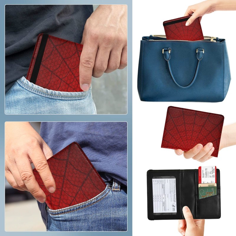Spider Passport Holder with Vaccine Card Slot RFID Blocking Passport