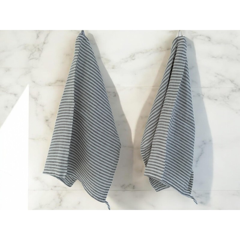 Eight Owls Stonewashed Linen Kitchen Dish Towels - 20 x