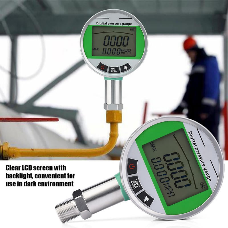 01.6MPA Digital Stainless Steel Hydraulic Pressure Gauge with M20*1.5 Connector