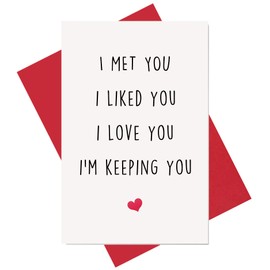 Alzombi Funny Birthday Card for Boyfriend Husband Fiance, Romantic Anniversary Card for Him Her, Valentines Day Cards Gifts, I Love You Cards for Men Women