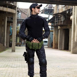 Huntvp Bumbag Mens Women Tactical Waist Bag Military Waist Pack Molle Bum Bag Belt Pack for Outdoors Walking Running Hiking Camping Climbing Trekking Hunting (Army Green)